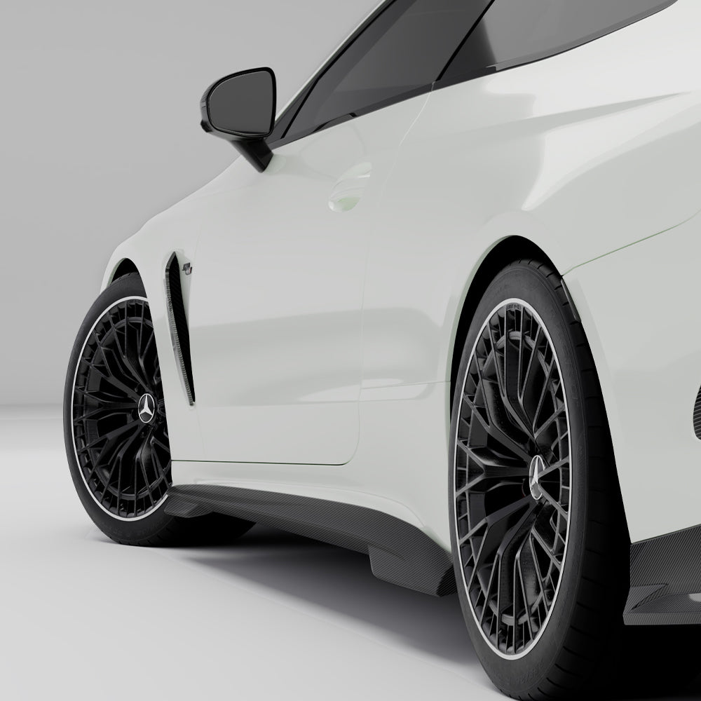 SOOQOO MERCEDES-AMG CLE 53 C236 Side Skirt In Prepreg Carbon Fiber