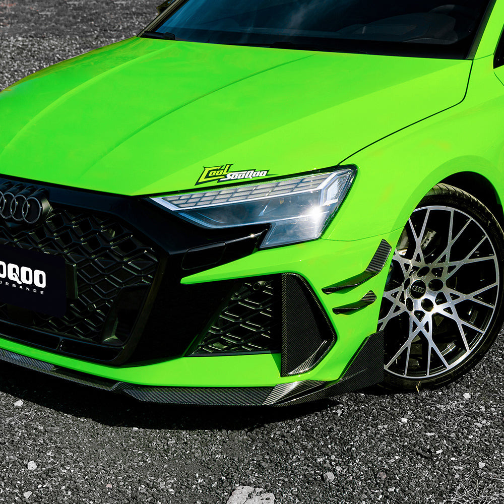 SOOQOO AUDI RS3 8Y Facelift Front Lip In Prepreg Carbon Fiber