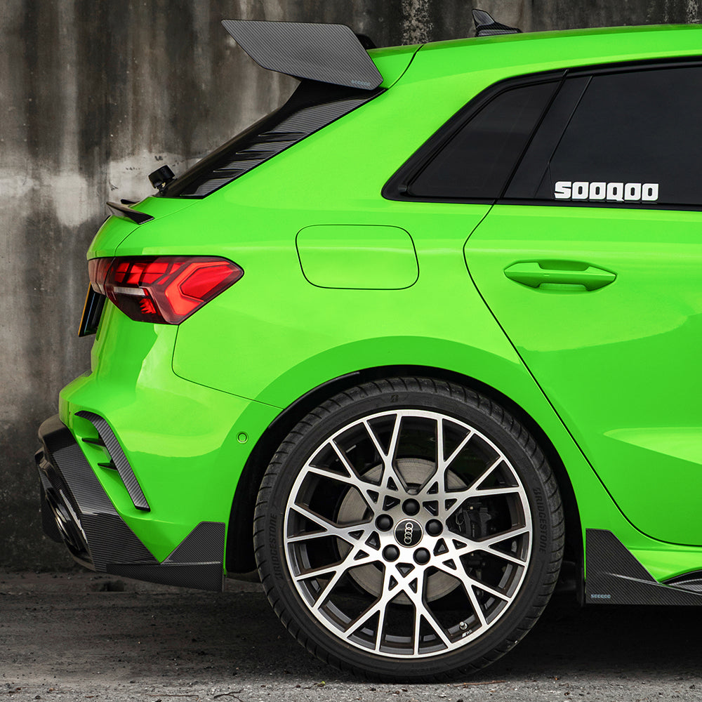 RS3 8Y Sportback Carbon Fiber Rear Bumper Inserts