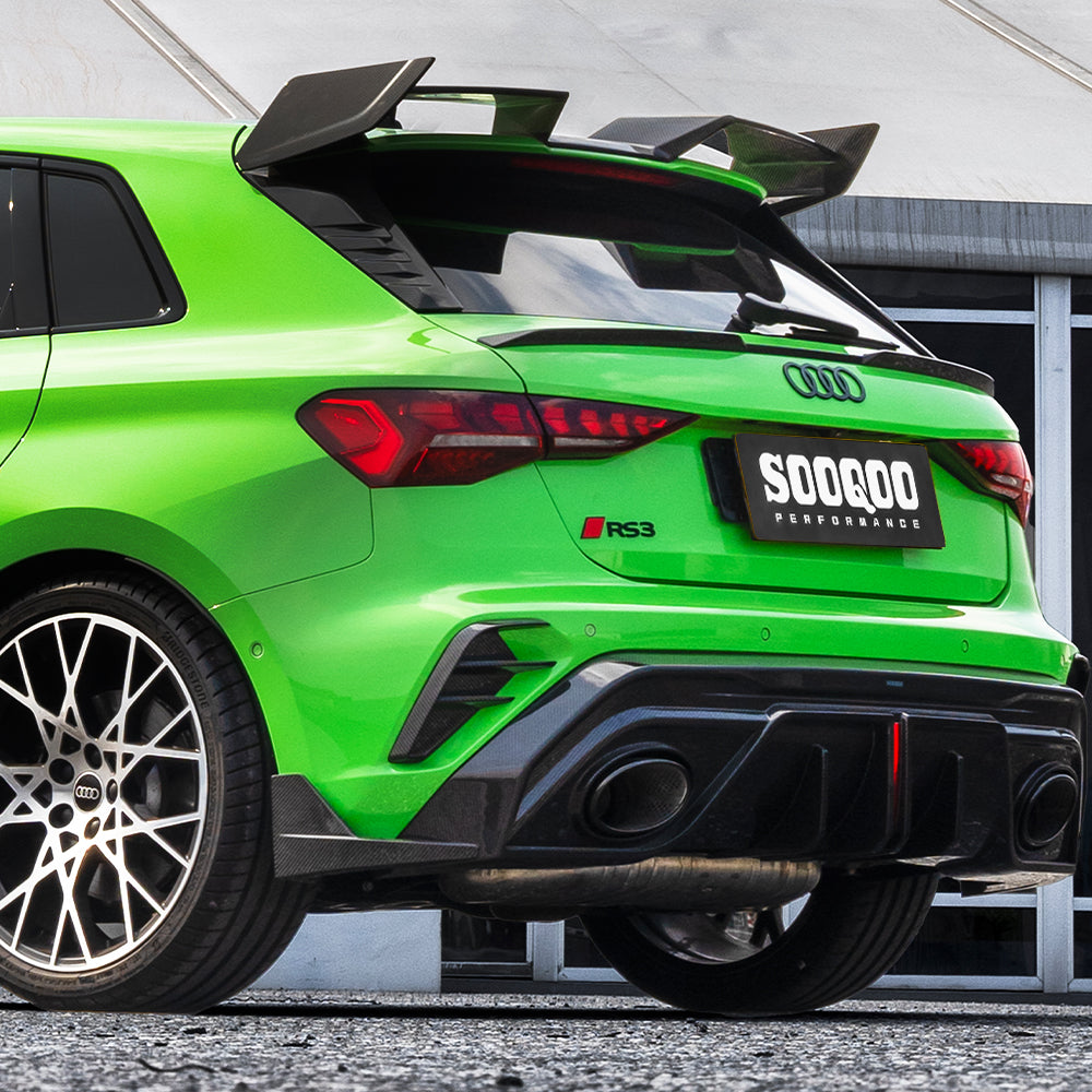 RS3 8Y Rear Bumper Inserts Carbon Fiber | Sooqoo Carbon