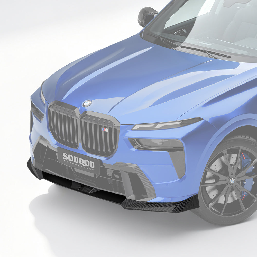 SOOQOO BMW X7 G07 LCI Front Lip In Gloss Carbon