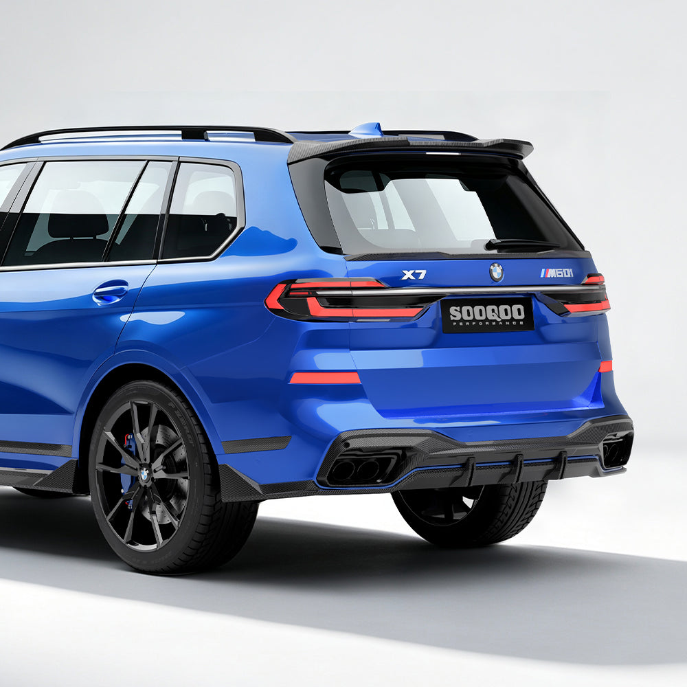 SOOQOO BMW X7 G07 Rear Diffuser In Gloss Carbon