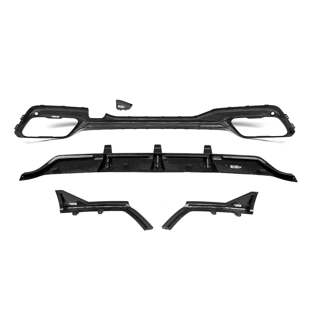 SOOQOO BMW X7 G07 Rear Diffuser In Gloss Carbon