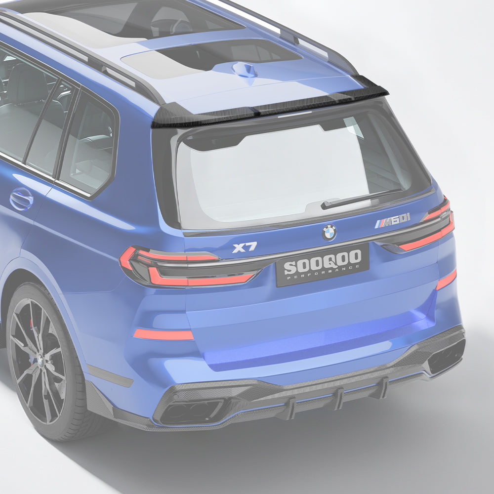 SOOQOO BMW X7 G07 Top Spoiler In Gloss Carbon