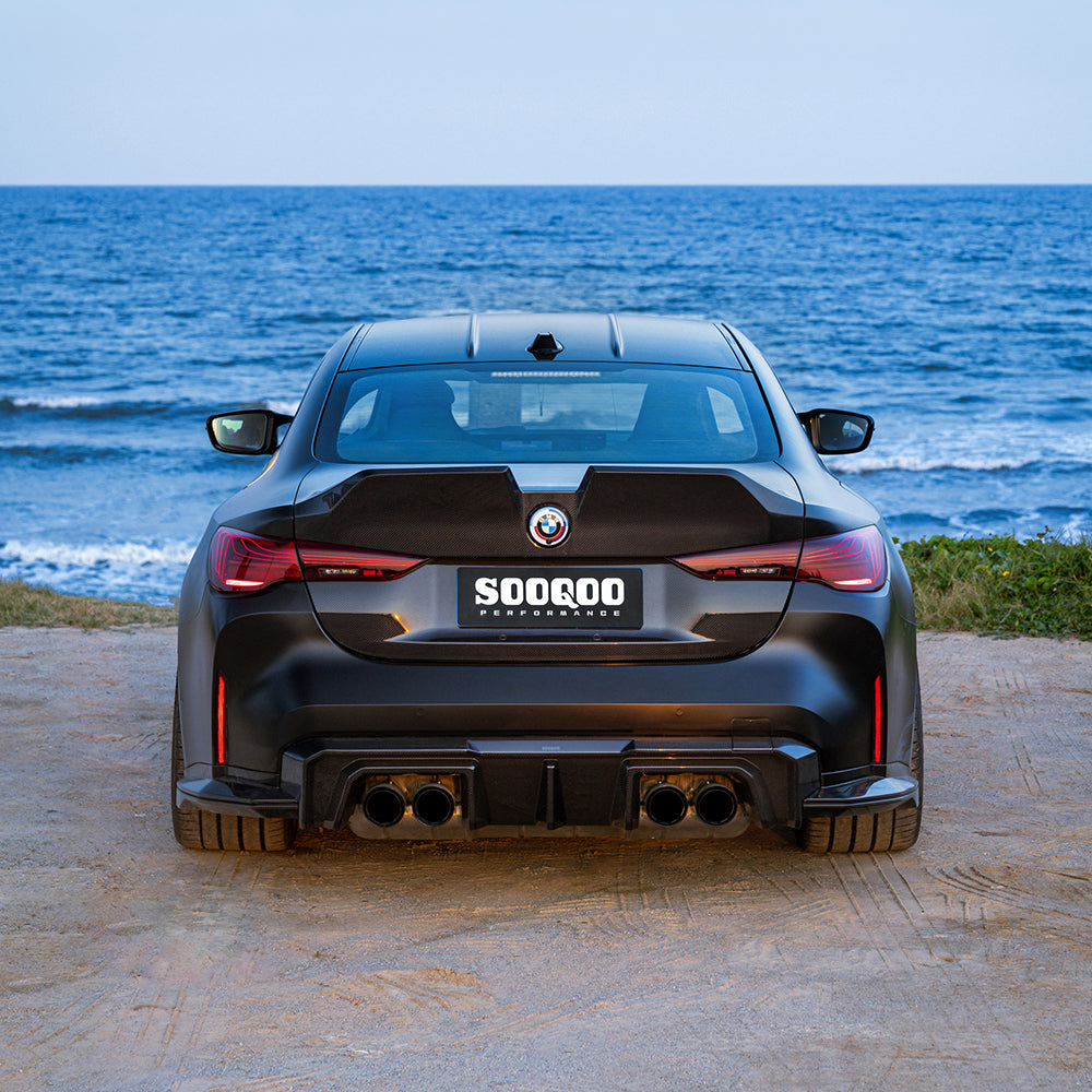 SOOQOO BMW M4 G82 Rear Trunk Lid In Prepreg Carbon Fiber