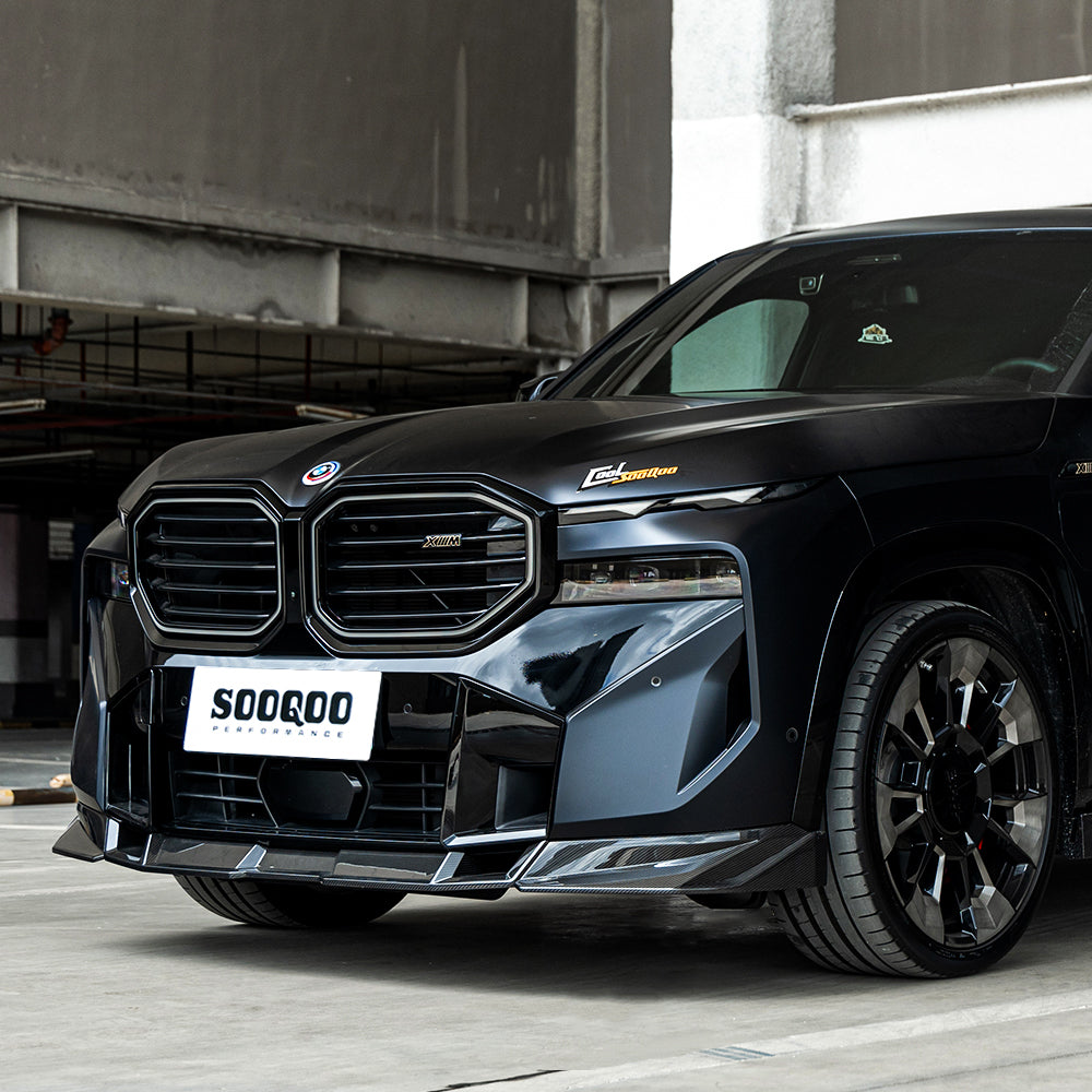 SOOQOO BMW XM G09 Front Lip In Prepreg Carbon Fiber