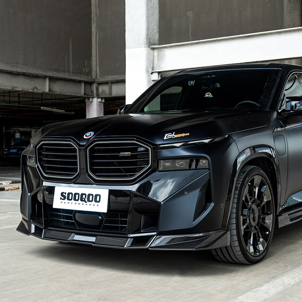 SOOQOO BMW XM G09 Front Lip In Prepreg Carbon Fiber